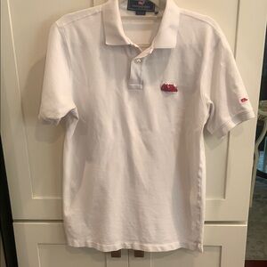 White Vineyard Vines Polo Shirt with Ole Miss logo Adult Small